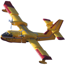 red and yellow Fire Fighting plane