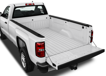 Pick-up truck with the trunk open
