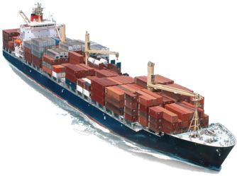 cargo ship with shipping containers
